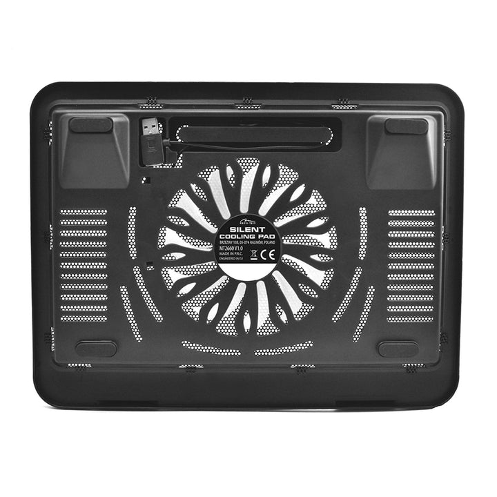 TIHI PODLOŽAK ZA HLADNJENJE - Podložak za hladnjenje za prijenosna računala do 15,6", tihi, učinkoviti ventilatori od 13,5 cm, USB prolazni priključak
