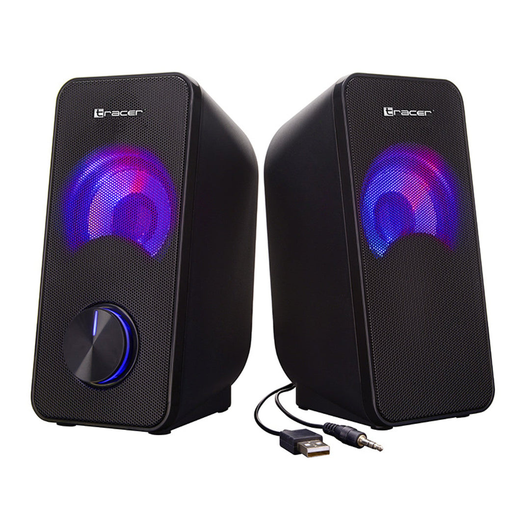 Tracer zvučnici, RGB pozadinsko osvjetljenje, 6 W RMS, USB napajanje, Loop