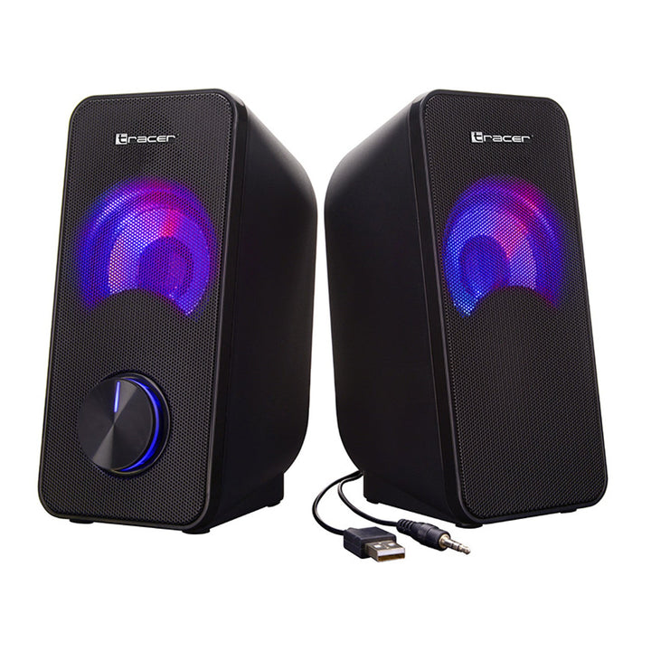 Tracer zvučnici, RGB pozadinsko osvjetljenje, 6 W RMS, USB napajanje, Loop