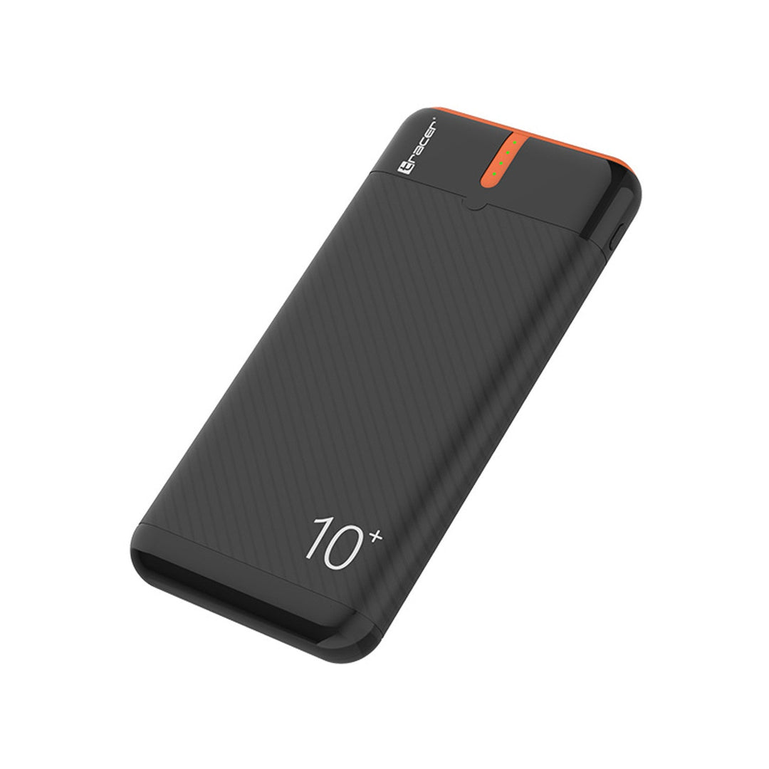 Tracer power bank, 10.000 mAh, crna i narančasta, USB-C, 2 A, EnerGo