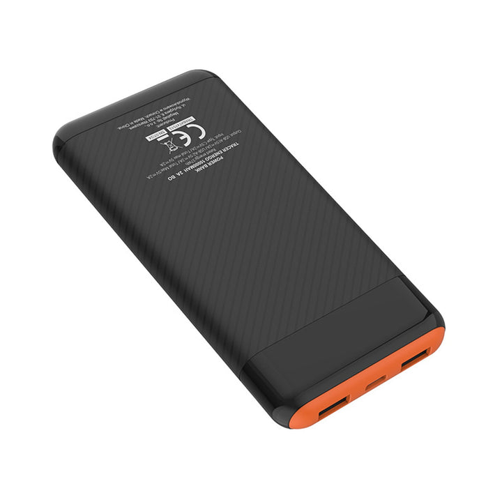 Tracer power bank, 10.000 mAh, crna i narančasta, USB-C, 2 A, EnerGo