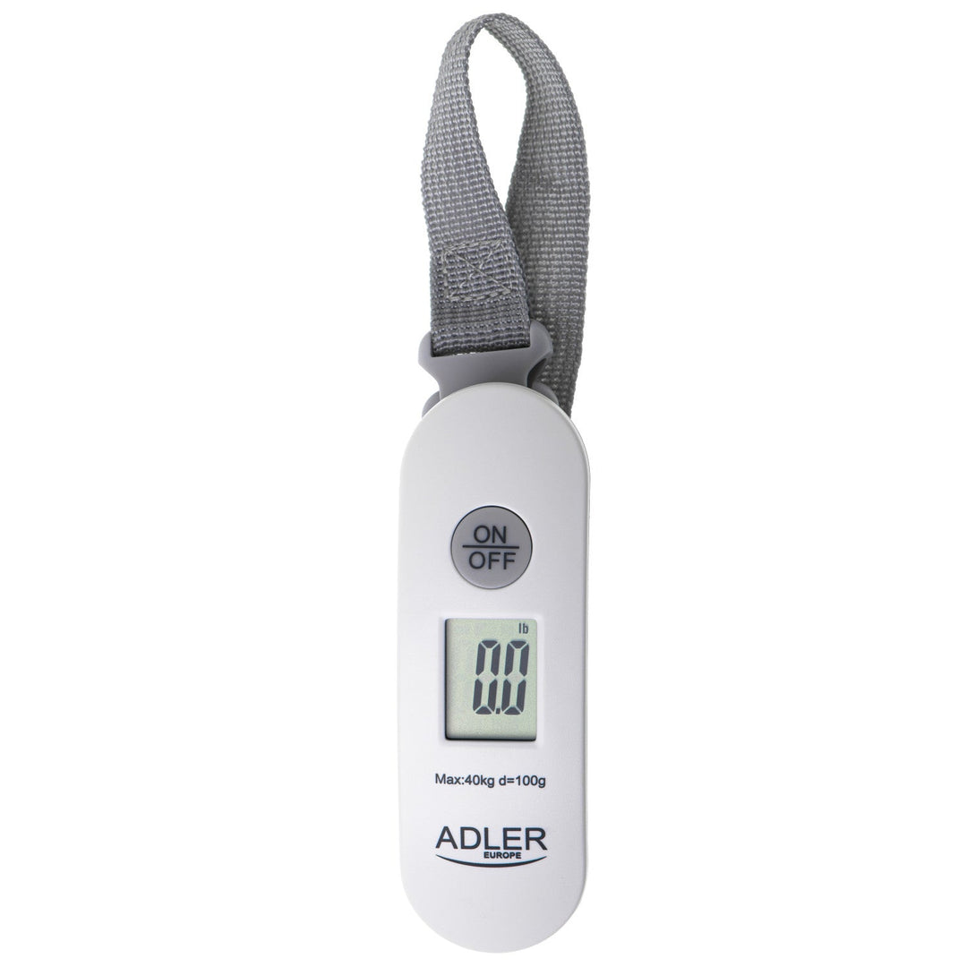 Adler vaga za prtljagu, do 40 kg, LCD zaslon, funkcija tačiranja i stabilizacije, bijela i siva, AD 8189