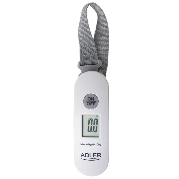Adler vaga za prtljagu, do 40 kg, LCD zaslon, funkcija tačiranja i stabilizacije, bijela i siva, AD 8189