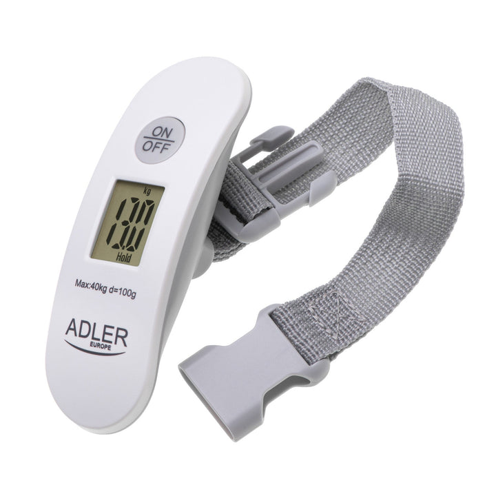 Adler vaga za prtljagu, do 40 kg, LCD zaslon, funkcija tačiranja i stabilizacije, bijela i siva, AD 8189