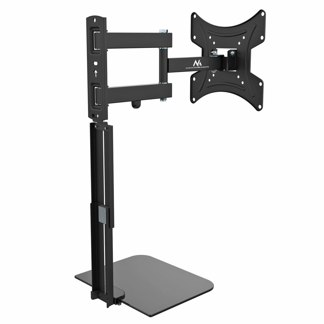 Montaža za TV s DVD policom Maclean, VESA 200×200, 23″–43″, 25 kg, MC-771A + HDMI 2.0 4K 3D UHD kabel, 1,8 m, bakar, 48-bitni