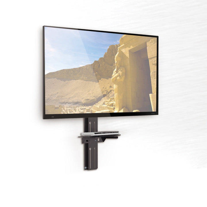 Montaža za TV s DVD policom Maclean, VESA 200×200, 23″–43″, 25 kg, MC-771A + HDMI 2.0 4K 3D UHD kabel, 1,8 m, bakar, 48-bitni