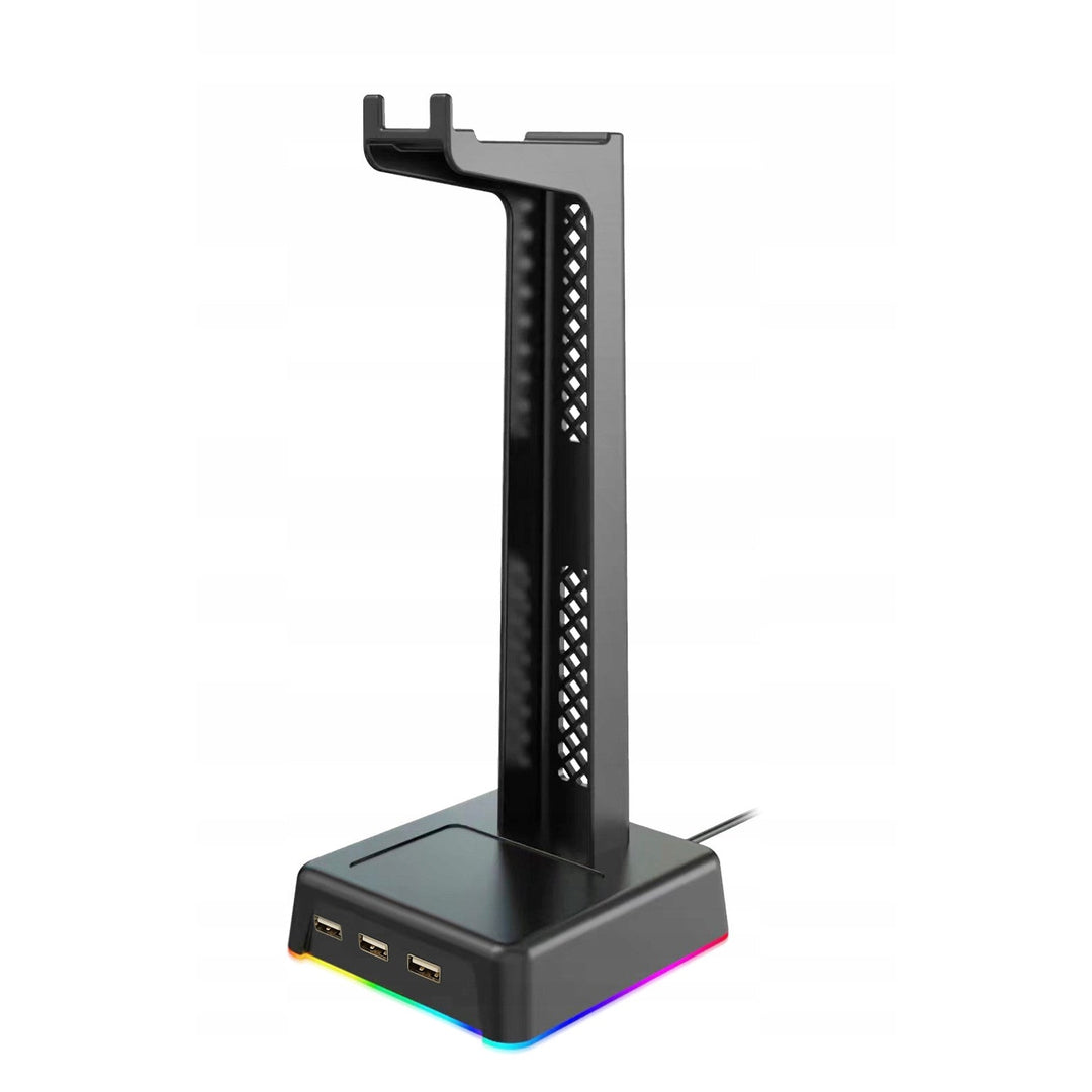 Stalak za slušalice za stol, 3x USB hub, LED pozadinsko osvjetljenje, ST-1545
