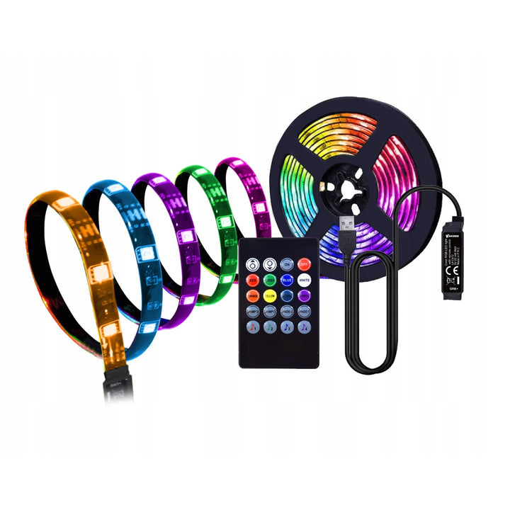 Vakoss RGB LED traka, za pozadinsko osvjetljenje TV-a, kontrolirana zvukom, daljinski upravljač, LA-C612