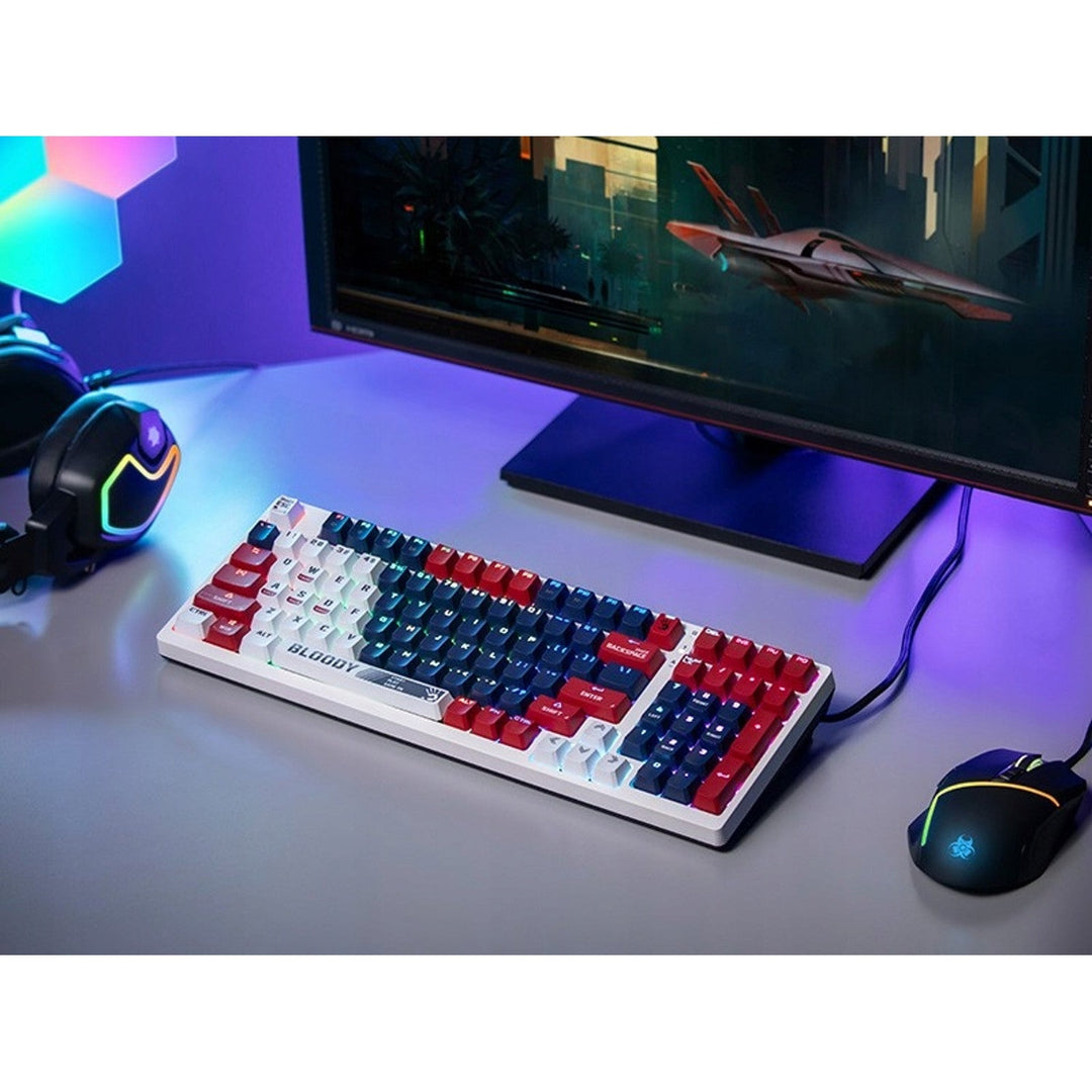 A4TECH BLOODY S98 USB sportska mehanička tipkovnica u mornarsko plavoj boji (BLMS Red Plus prekidači)