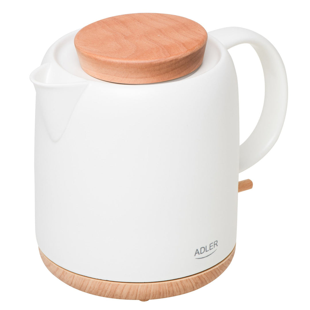 Keramički električni čajnik, 1,0 l, 1200 W, krem boje, Adler AD 1304