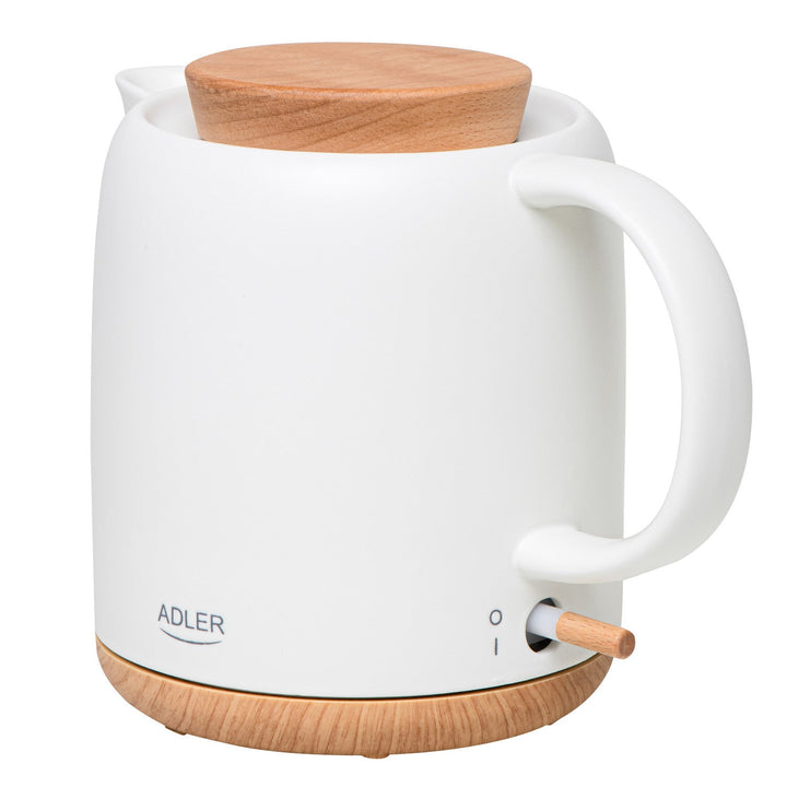 Keramički električni čajnik, 1,0 l, 1200 W, krem boje, Adler AD 1304