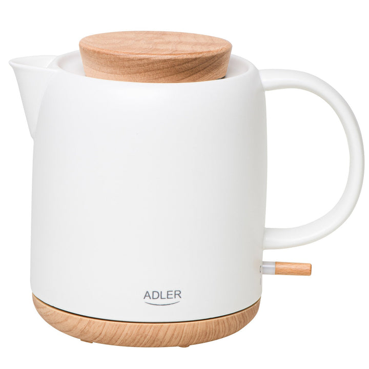 Keramički električni čajnik, 1,0 l, 1200 W, krem boje, Adler AD 1304
