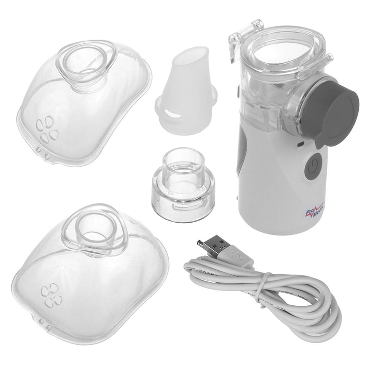 Promedix prijenosni/ručni bežični nebulizator-inhalator, set, maske, PR-835 + 2x medicinske maske CE EN 14683:2019 - set - plava boja, 10 komada Promedix PR-280 BFE>98%