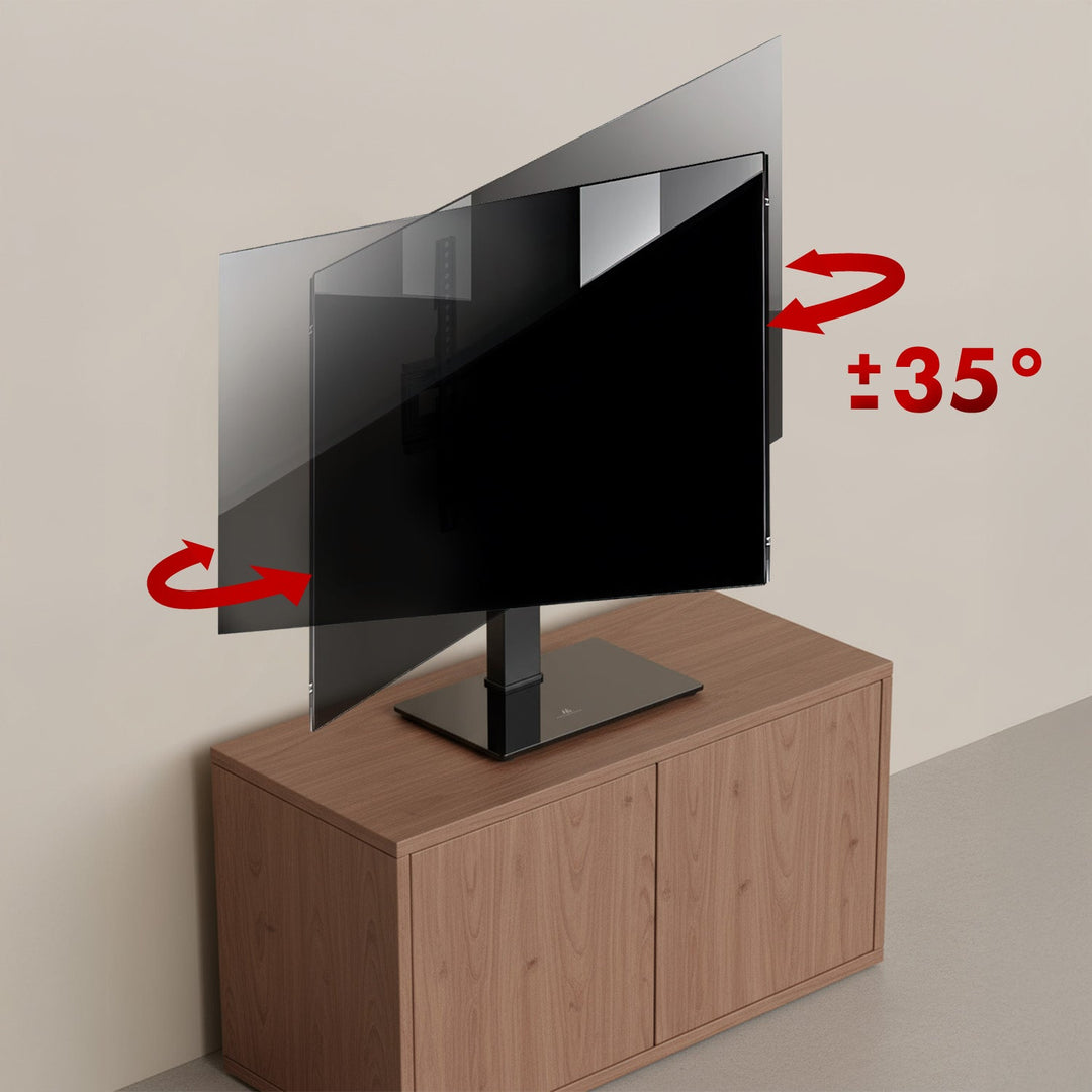 Maclean univerzalni TV stalak, za TV ormarić, stalak, max. 40 kg, max. VESA 400x400, podešavanje visine i kuta, za TV od 32 do 65", MC-1240