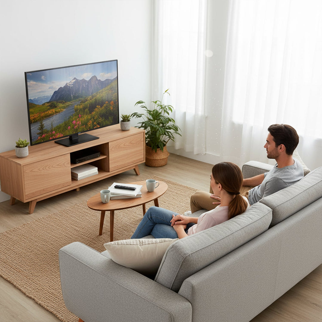 Maclean univerzalni TV stalak, za TV ormarić, stalak, max. 40 kg, max. VESA 400x400, podešavanje visine i kuta, za TV od 32 do 65", MC-1240