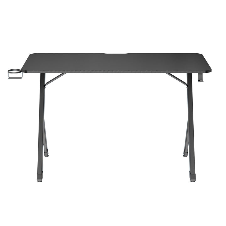 NanoRS gaming stol, crni, s držačem za slušalice i čašu, max. 75 kg, dimenzije 1200 x 600 x 750 mm, RS101
