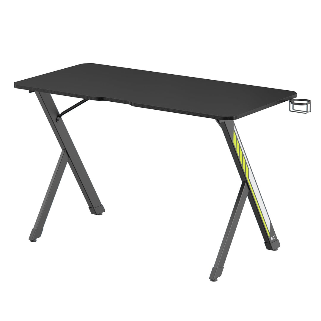 NanoRS gaming stol, crni, s držačem za slušalice i čašu, max. 75 kg, dimenzije 1200 x 600 x 750 mm, RS101