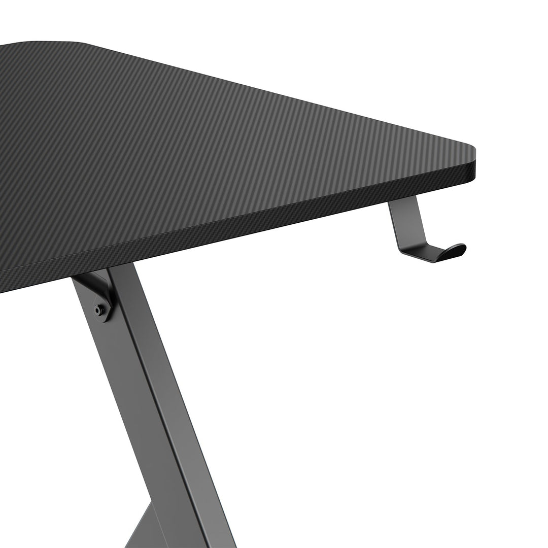 NanoRS gaming stol, crni, s držačem za slušalice i čašu, max. 75 kg, dimenzije 1200 x 600 x 750 mm, RS101