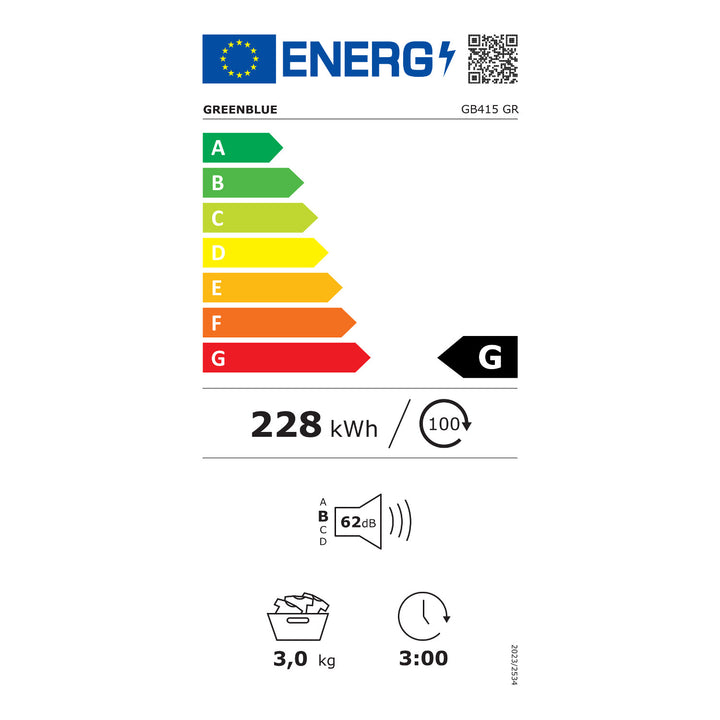 GreenBlue električni sušilica za rublje, kapacitet 3 kg, GB415 GR