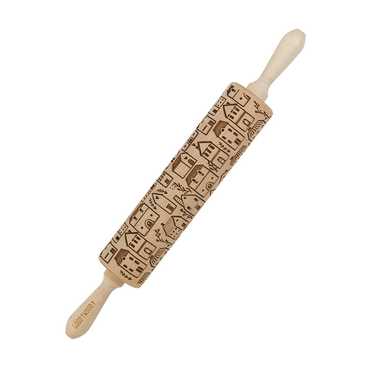 Goody Woody gravirani valjak za tijesto, 46 cm, bukovo drvo, skandinavski grad