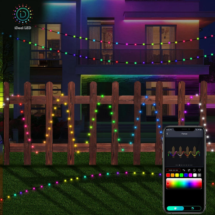 Rabalux vanjska rasvjeta, RGB LED lanac, IP44, Wi-Fi, Bluetooth, Biri
