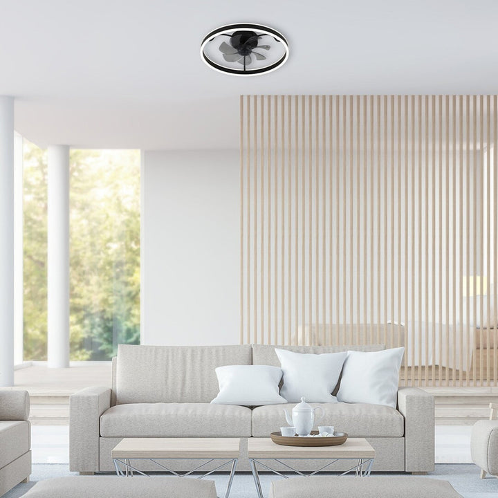 Stropna lampa Rabalux, s ventilatorom, 40 W, crna, Fanfy