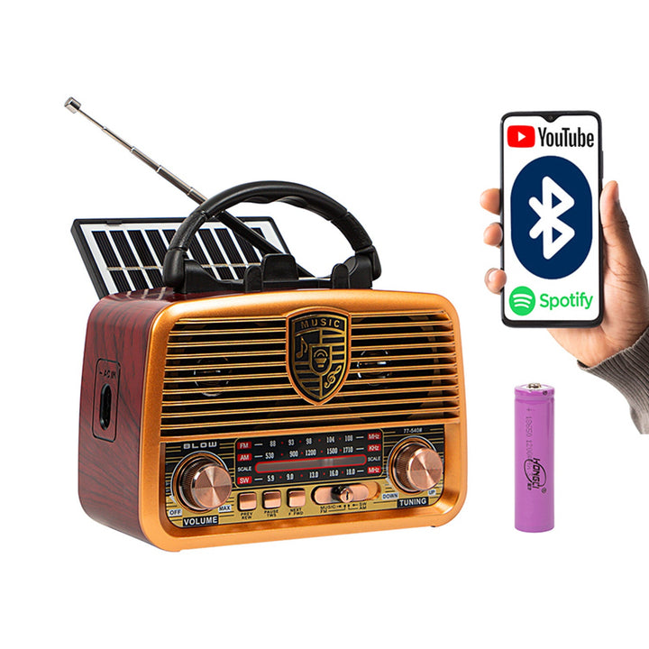 BLOW RA10 solarno napajan prijenosni analogni AM/FM BT radio
