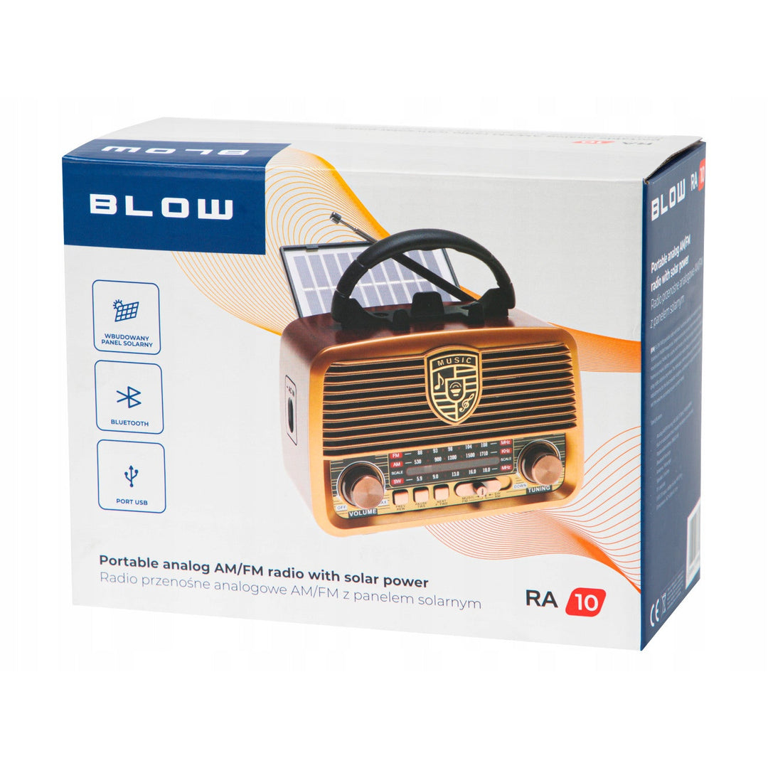 BLOW RA10 solarno napajan prijenosni analogni AM/FM BT radio