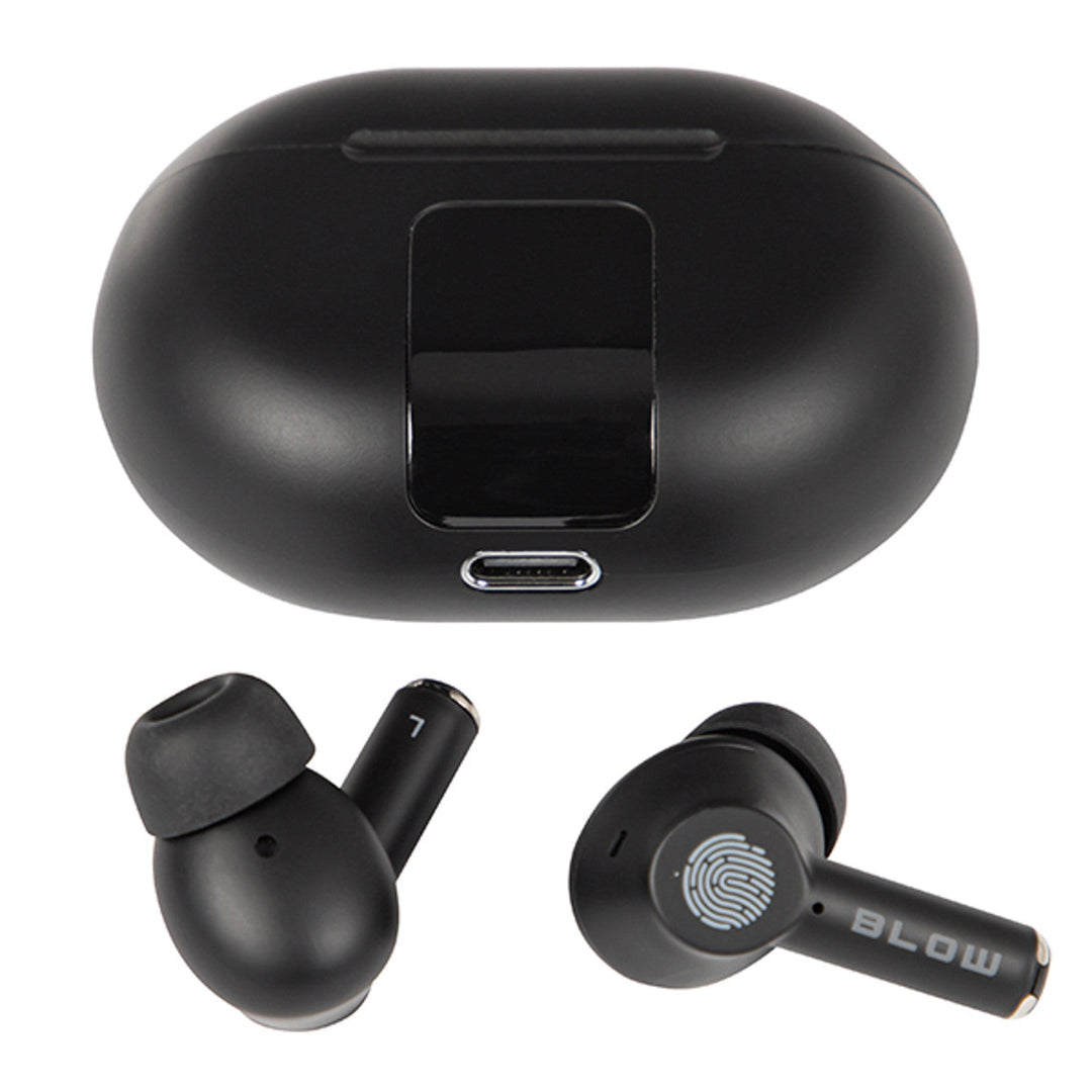BLOW bežične slušalice, Bluetooth 5.3, LED zaslon, ENC sustav, PRO ENC CRNA