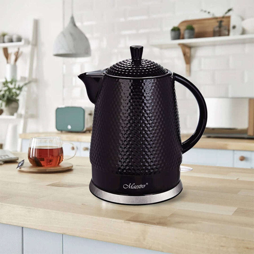 Keramički čajnik Maestro, zapremina 1,5 litre, 1500 W, crna, MR069