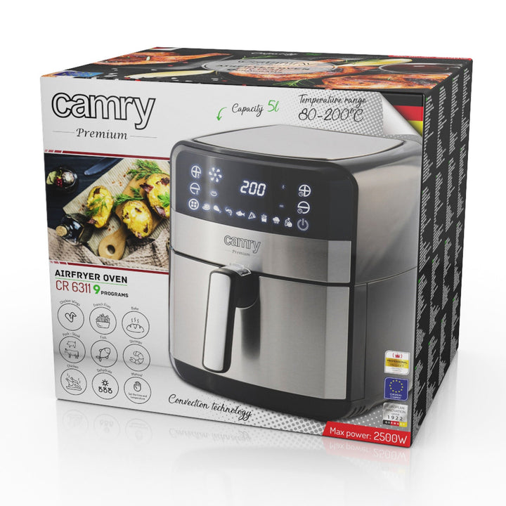 Pržionica bez ulja, 9 programa, 5,0 l, Airfryer, Camry CR 6311