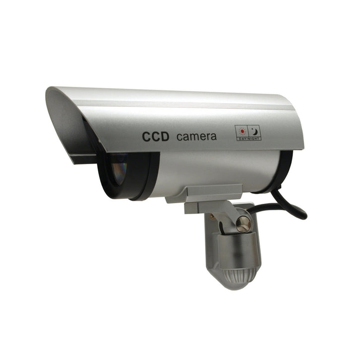 Lažna kamera s trepćućim LED svjetlom IR1100 S IR za vanjsku upotrebu, srebrna, 4 komada