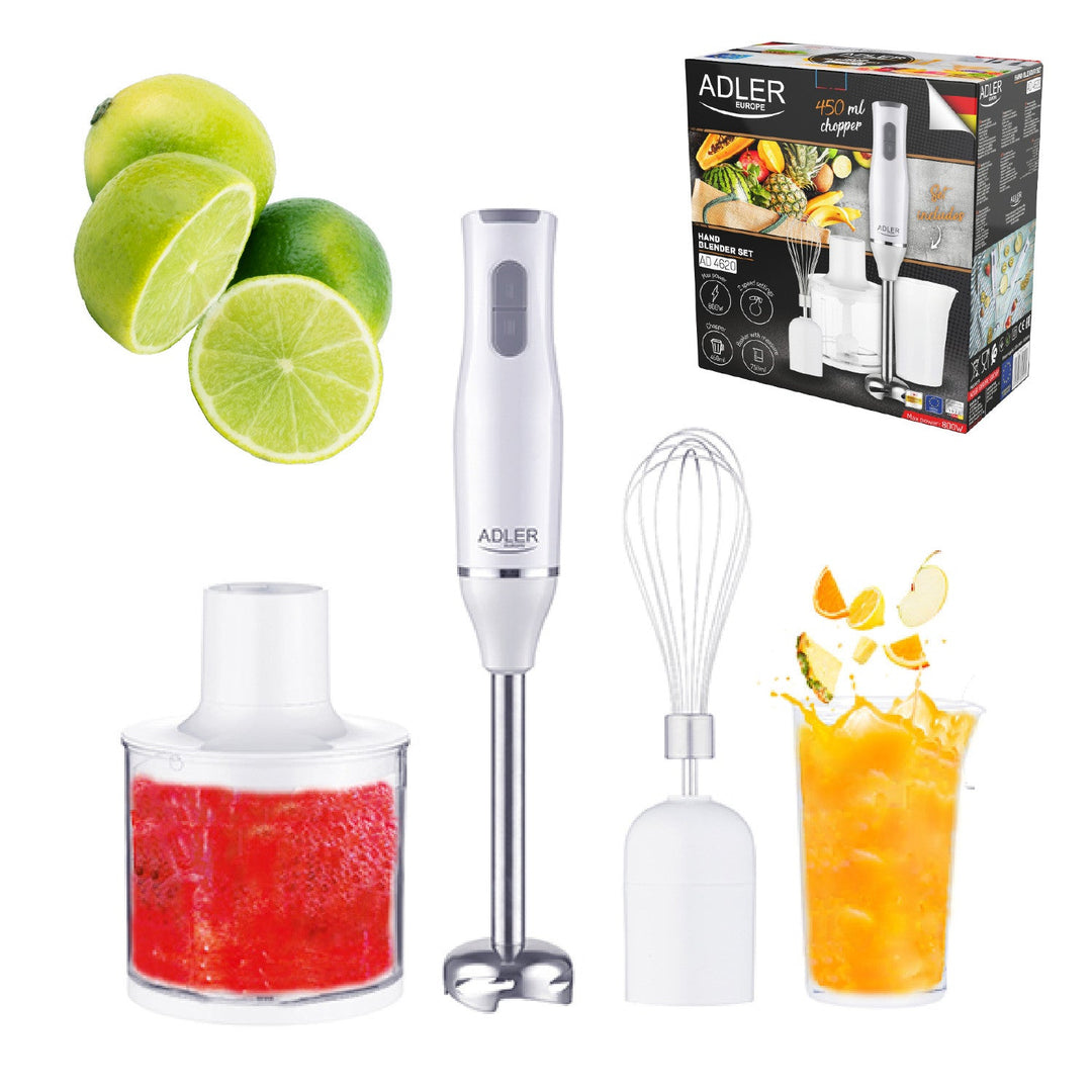 Adler ručni blender, 2 brzine, bijela, 800 W, AD 4620