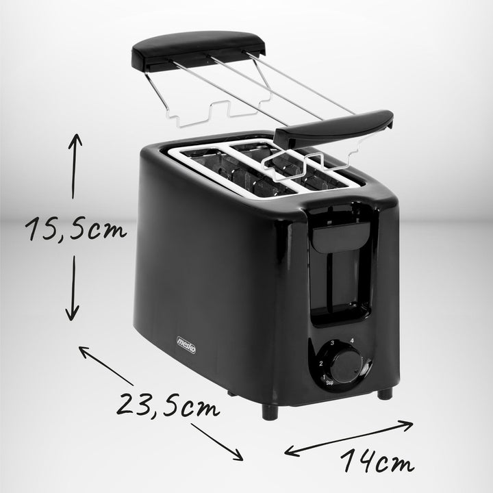Mesko toster, toster za 2 kriške, 900 W, crni, MS 3220