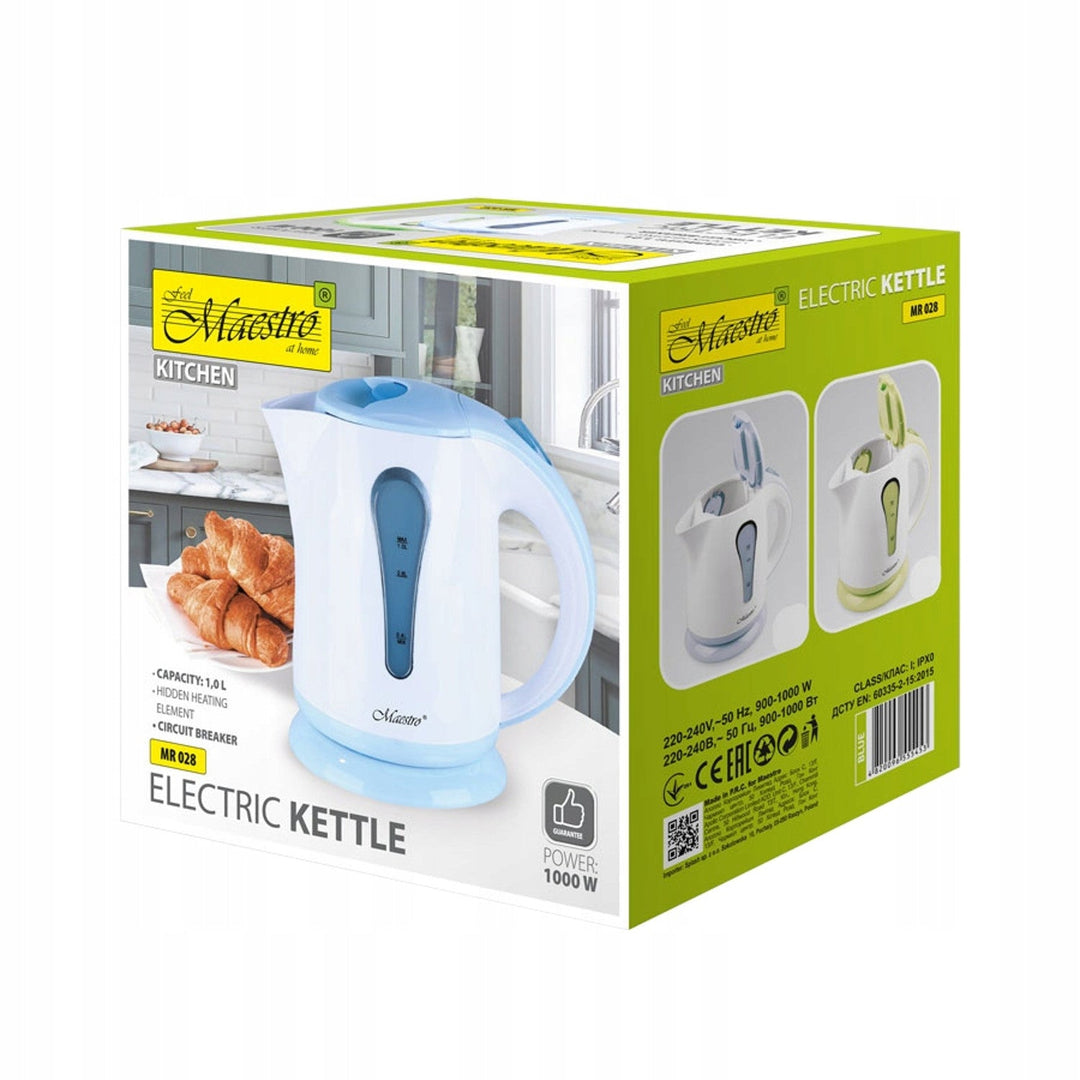 Maestro električni čajnik, 1000 W, 1 litra, plava, MR028