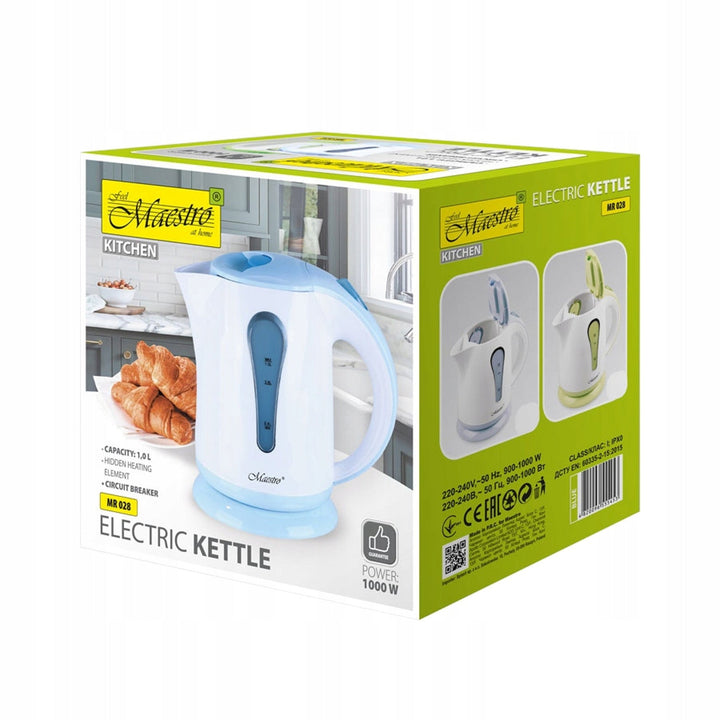Maestro električni čajnik, 1000 W, 1 litra, plava, MR028