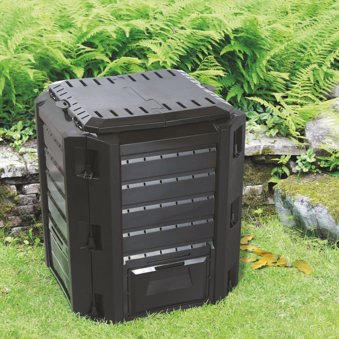 Prosperplast kanta za kompost, otporna na mraz, 380 l, crna, Compogreen