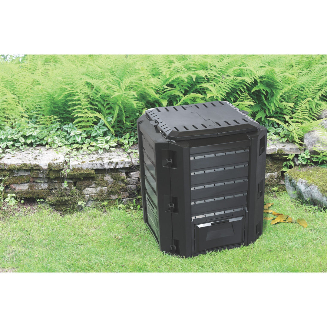 Prosperplast kanta za kompost, otporna na mraz, 380 l, crna, Compogreen