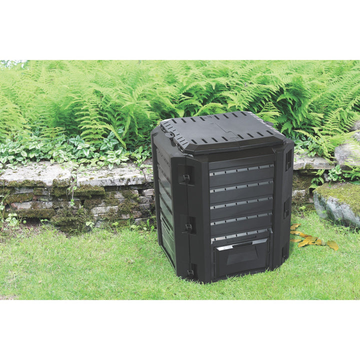 Prosperplast kanta za kompost, otporna na mraz, 380 l, crna, Compogreen