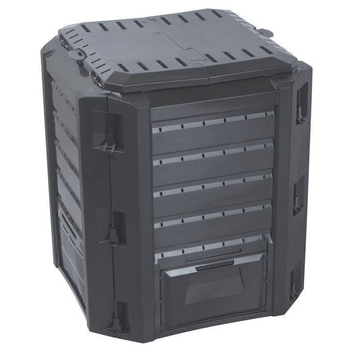 Prosperplast kanta za kompost, otporna na mraz, 380 l, crna, Compogreen