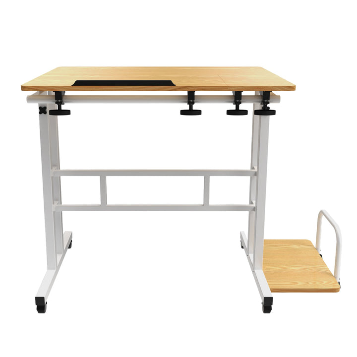Maclean mobilni stol za laptop, bijeli, ploča stola 80x60 cm, max. 50 kg, podesiva visina 67-115 cm, MC-124 W
