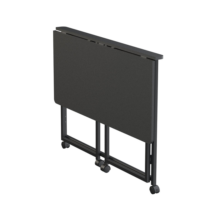 Maclean sklopivi stol, crni, mobilni, stolna ploča 100x50 cm, max. 50 kg, MC-1250 B