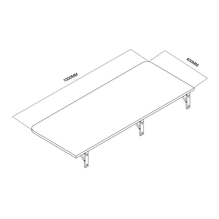 Maclean sklopiva polica/stolić, svijetla drvena boja, 100x40 cm, max. 50 kg, MC-128 WD