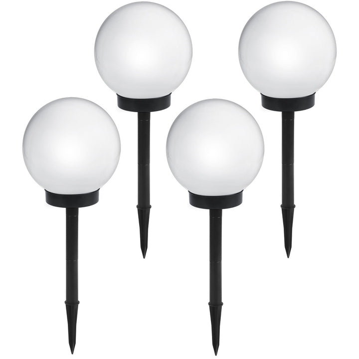 GreenBlue solarna lampa, samostalna, vrtna, sfera 25x25x58 cm, bijeli LED, GB166, 4 komada