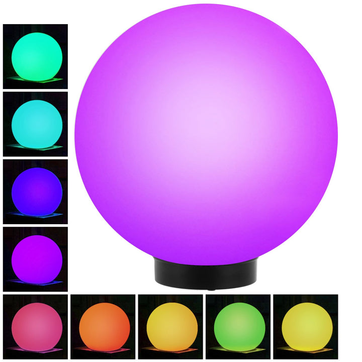 GB167 samostojeća solarna vrtna svjetiljka – sfera 30x30x63 cm, šarene LED diode, 4 komada