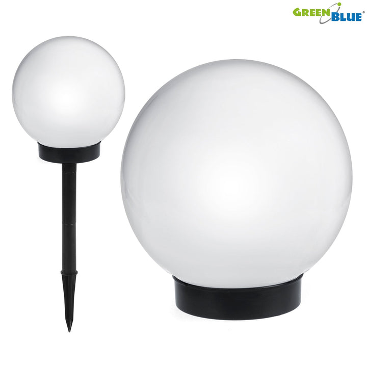 GreenBlue solarna lampa, samostojeća, vrtna, sfera 25x25x58 cm, RGB LED, GB165, 4 komada