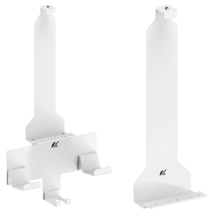 Bijeli zidni stalak za PS5 s držačem za kontroler, max. 10 kg, RS181 + Bijeli zidni stalak za PlayStation 5, max. 10 kg, NanoRS RS180