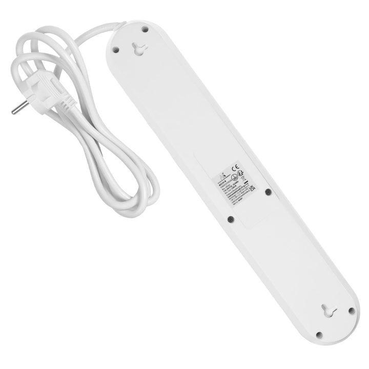Maclean produžni kabel s 5 utičnica + 3xUSB, 110-240V AC 50/60Hz, 2.1A max 2500W, 1.5m, bijeli, MCE395 W