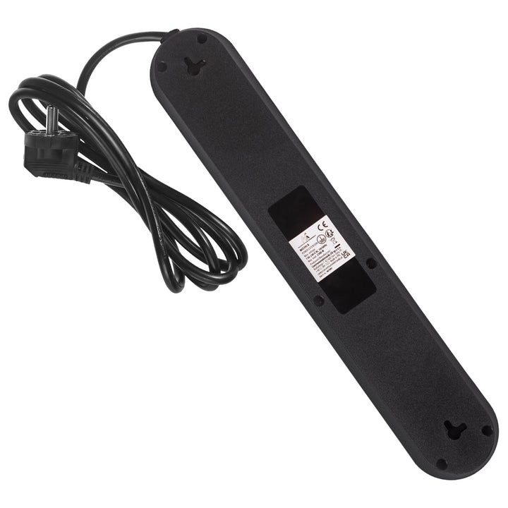 Maclean produžni kabel s 5 utičnica + 3xUSB, 110-240V AC 50/60Hz, 2.1A max 2500W, 1.5m, crni, MCE395 B