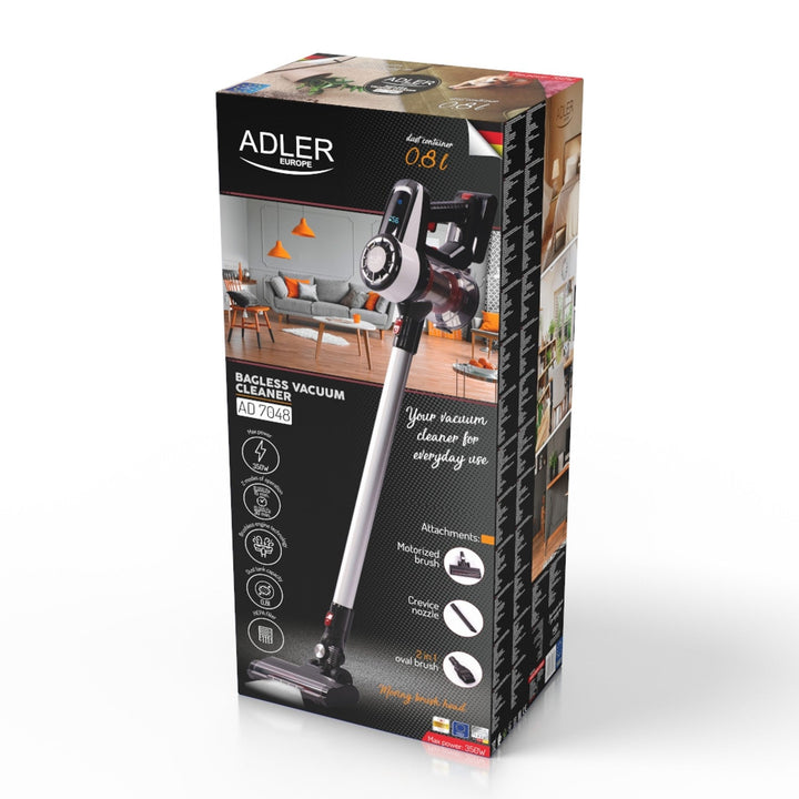 Adler AD 7048 bežični uspravni usisavač, crni, ručni